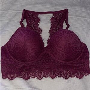 Victoria's Secret Lace Bralette in Rich Burgundy